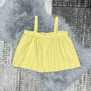 Siaomimi Girls Yellow Canary Pointelle Peplum Tank Size 14Y NWT ($60)